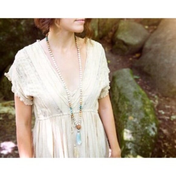 RARE Free People Y2K Ruffle Sleeve Empire Waist Boho Prairie Lace Midi Dress - Picture 14 of 16